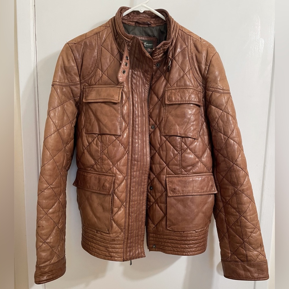 Vintage Eddie Bauer quilted leather jacket